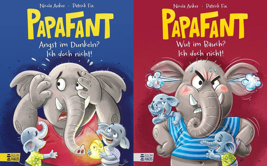 Das Papafant Set: Angst im Dunkeln? Ich doch nicht! + Wut im Bauch? Ich doch nicht! + 1 exklusives Postkartenset