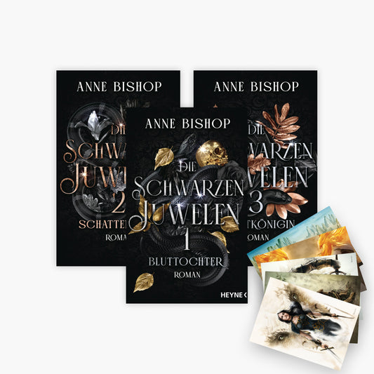 Die schwarzen Juwelen-Reihe Band 1-3 plus 1 exklusives Postkartenset