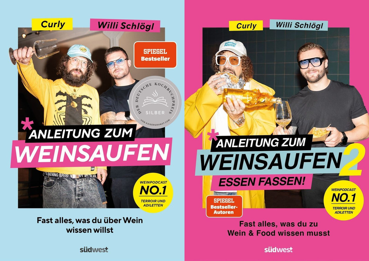 Anleitung zum Weinsaufen + Anleitung zum Weinsaufen II + 1 exklusives Postkartenset