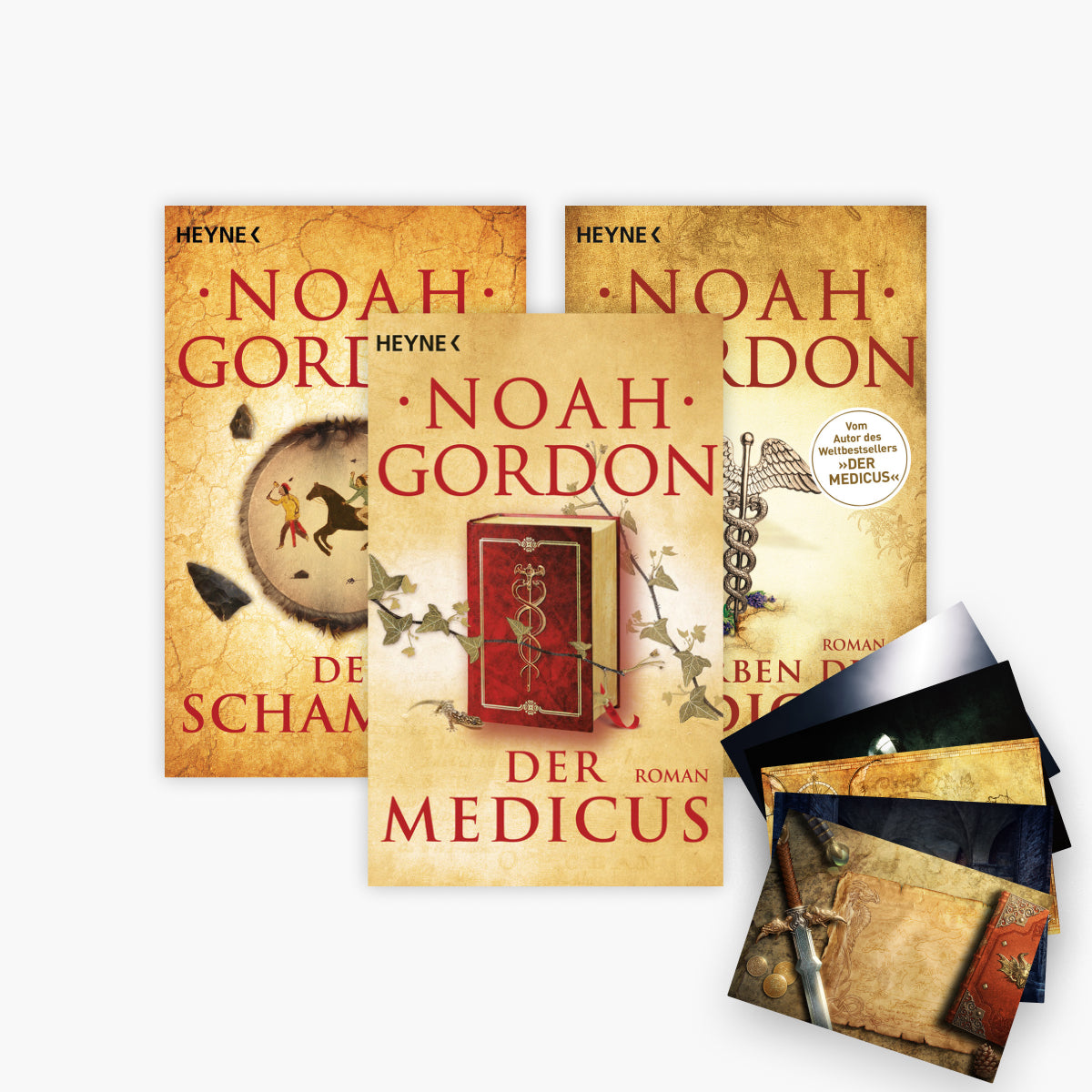 Medicus Trilogie von Noah Gordon + 1 exklusives Postkartenset