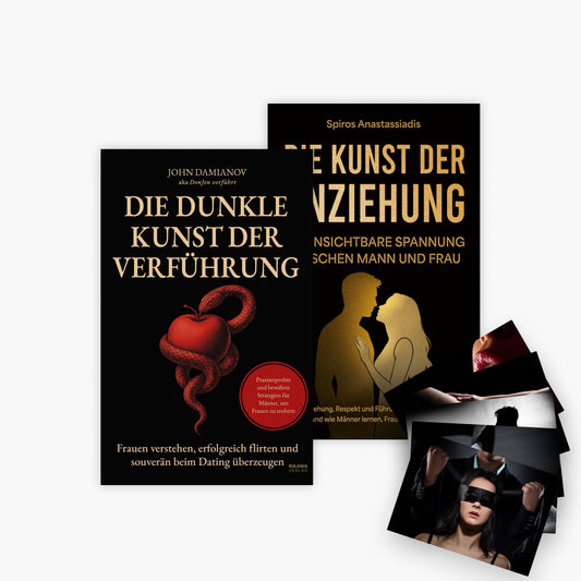 Die dunkle Kunst der Verführung + Die Kunst der Anziehung im Set + 1 exklusives Postkartenset