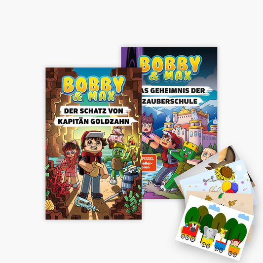 Das Bobby & Max Abenteuer-Set Band 1+2 plus 1 exklusives Postkartenset