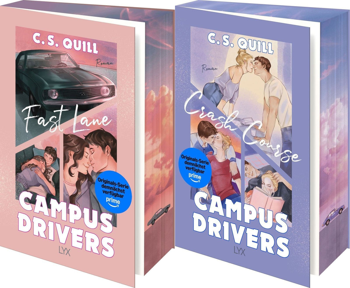 Die Campus Drivers-Reihe Band 1+2 mit Farbschnitt plus 1 exklusives Postkartenset