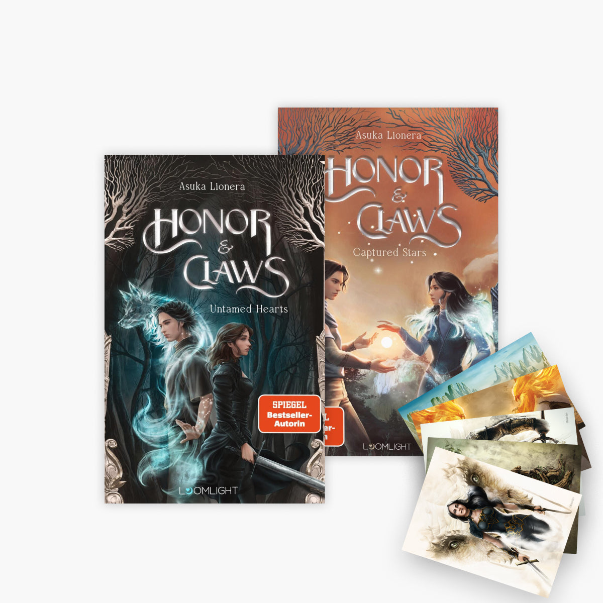 Die Honor und Claws-Reihe Band 1+2 plus 1 exklusives Postkartenset