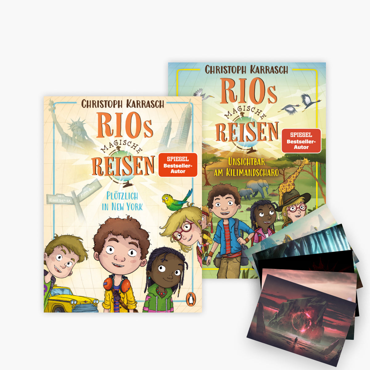 Die Rios magische Reisen-Reihe Band 1+2 plus 1 exklusives Postkartenset