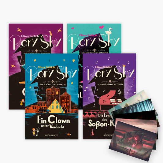 Rory Shy, der schüchterne Detektiv Band 5-8 plus 1 exklusives Postkartenset