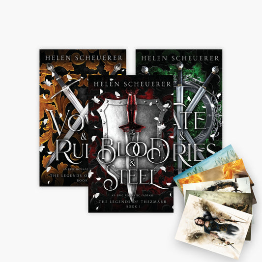Die Legenden von Thezmarr Band 1-3 plus 1 exklusives Postkartenset