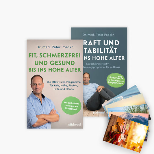 Fit, schmerzfrei und gesund bis ins hohe Alter + Kraft und Stabilität bis ins hohe Alter + 1 exklusives Postkartenset