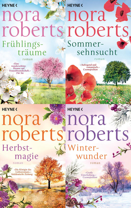 Der Jahreszeitenzyklus Band 1-4 von Nora Roberts + 1 exklusives Postkartenset