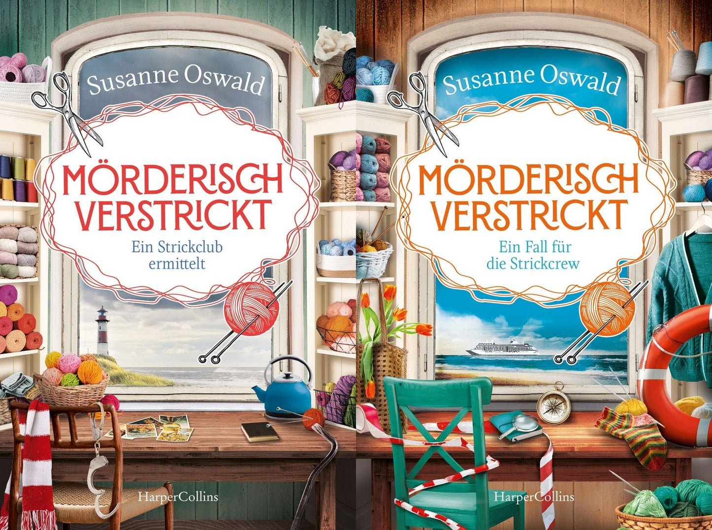 Das Mörderisch verstrickt-Set: 2 Bücher + 1 exklusives Postkartenset