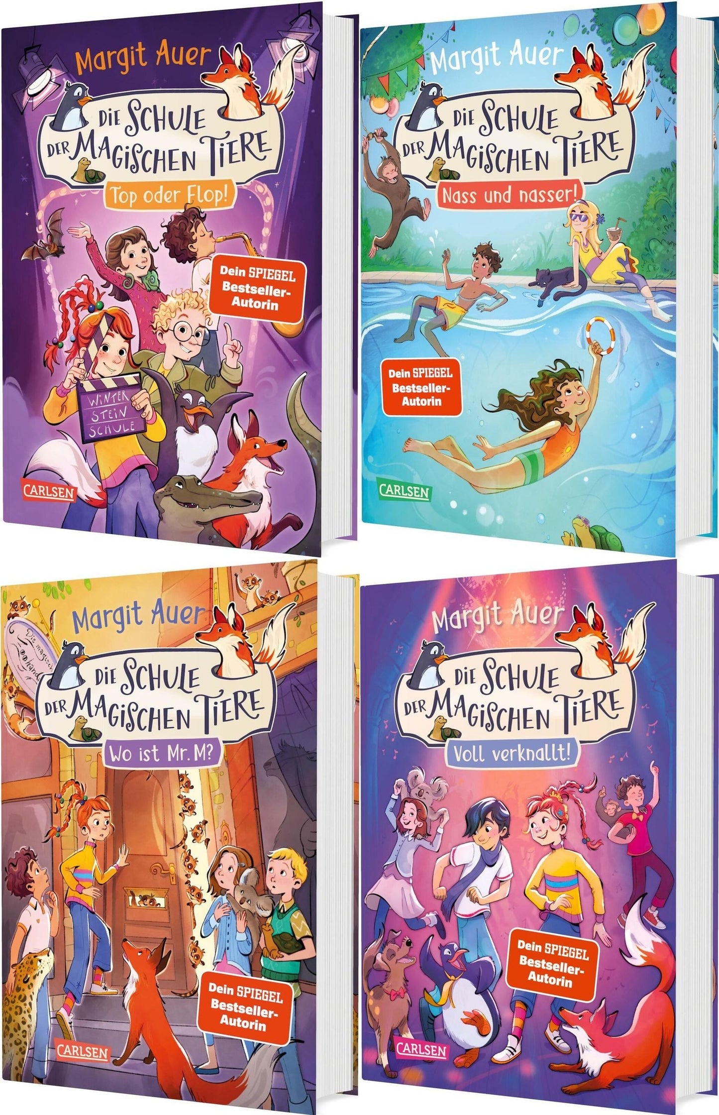 Die Schule der magischen Tiere Neuausgabe Band 5-8 plus 1 exklusives Postkartenset