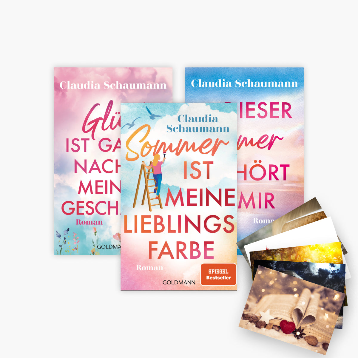 Das Sommerromane-Set von Claudia Schaumann 3 Bücher + 1 exklusives Postkartenset