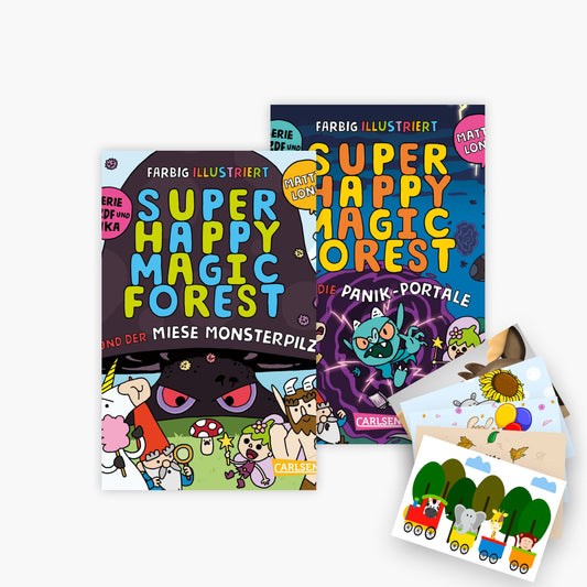 Super Happy Magic Forest: 2 Bände + 1 exklusives Postkartenset