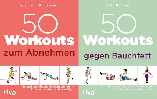 Das Fitness-Ratgeber-Set–Workouts zum Abnehmen + Workouts gegen Bauchfett + 1 exklusives Postkartenset