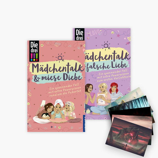 Die drei !!!, Mädchentalk + miese Diebe + Mädchentalk + falsche Liebe + 1 exklusives Postkartenset