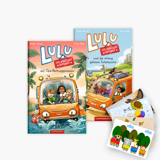 Lulu der verrückte Superbus Band 1+2 plus 1 exklusives Postkartenset