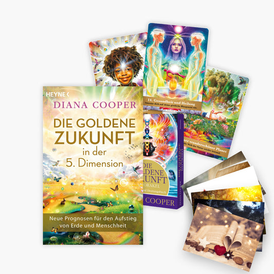 Die Goldene Zukunft-Set: Karten + 2 Bücher + 1 exklusives Postkartenset