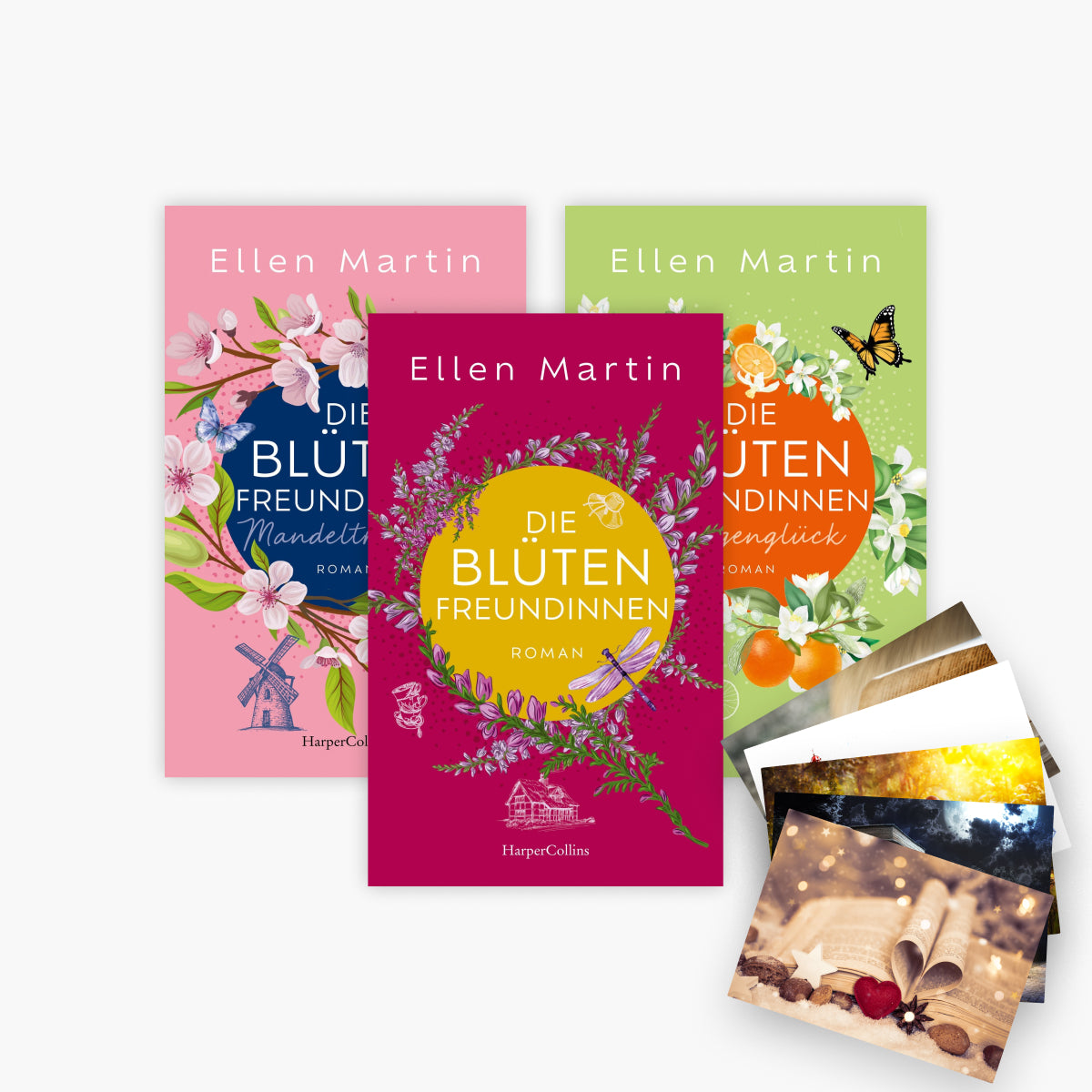Die Blütenfreundinnen Trilogie Band1-3 plus 1 exklusives Postkartenset