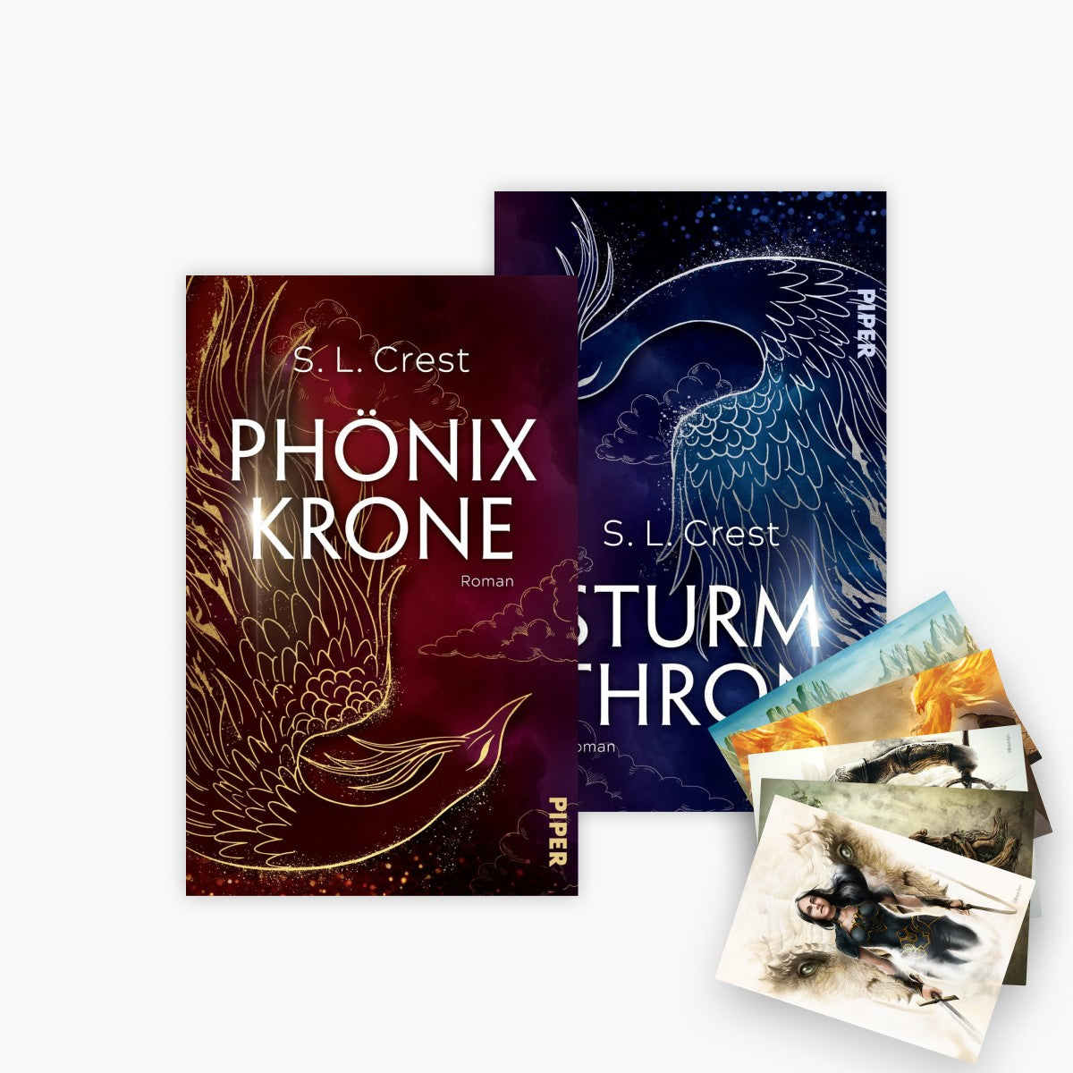 Die Krone des Phönix-Dilogie Band 1+2 plus 1 exklusives Postkartenset