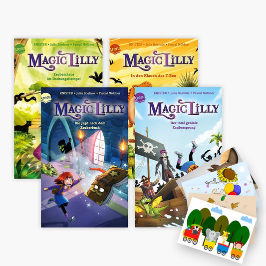 Magic Lilly: 4 Bücher + 1 exklusives Postkartenset