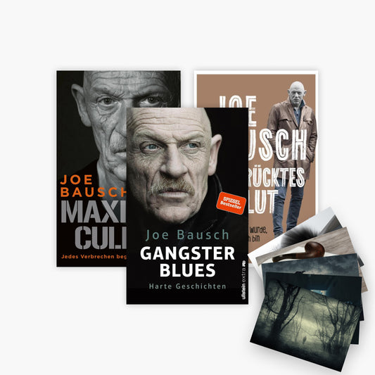Das True-Crime-Set mit Gangsterblues + Maxima Culpa + Verrücktes Blut plus 1 exklusives Postkartenset