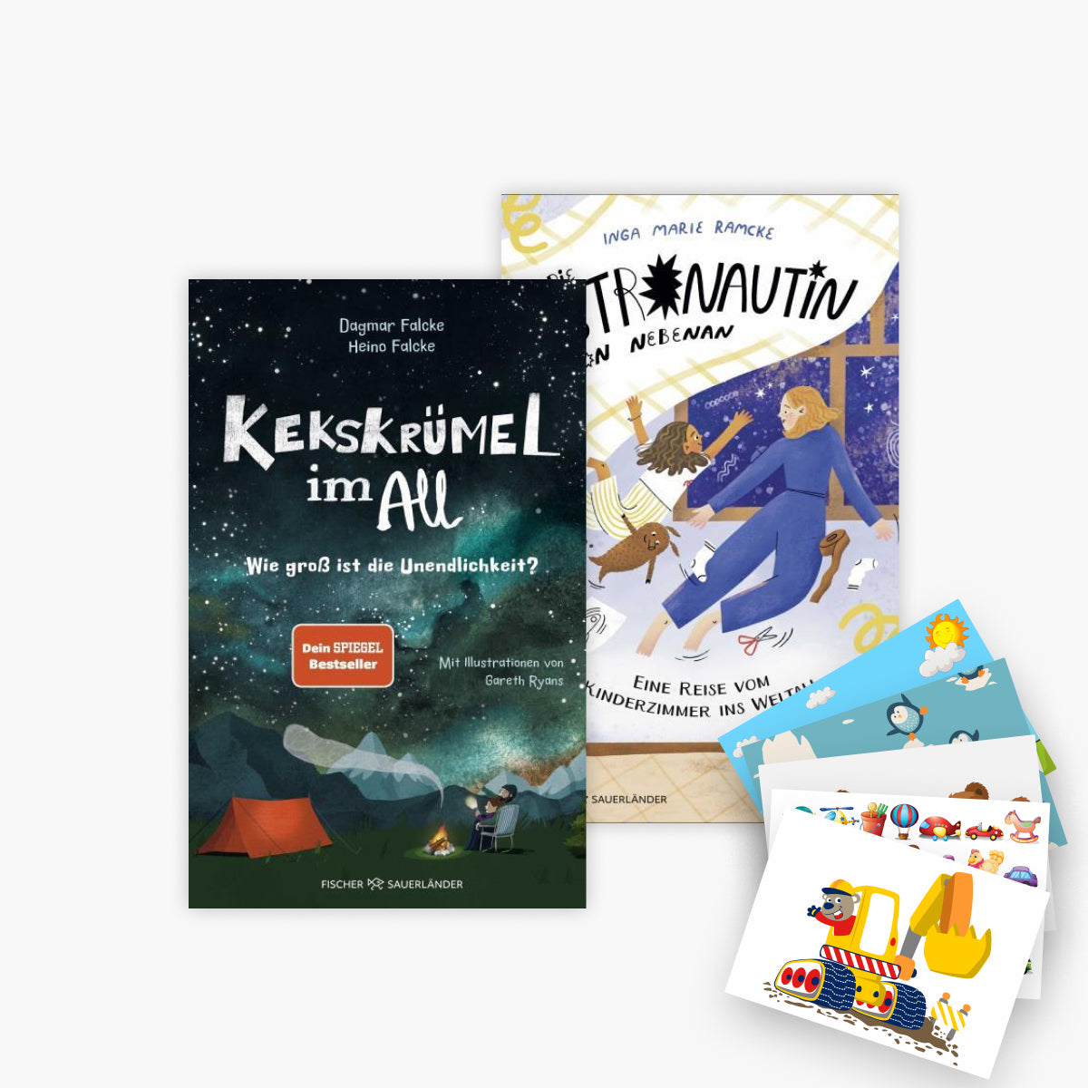 Kekskrümel im All + Astronautin von nebenan plus 1 exklusives Postkartenset