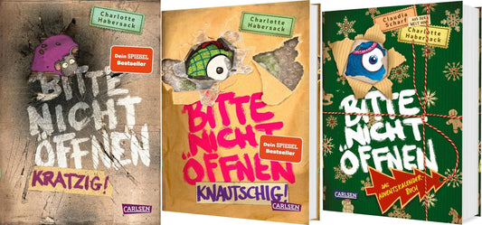 Bitte-nicht-öffnen-Bücher Band 8, 9 + Adventskalenderbuch plus 1 exklusives Postkartenset