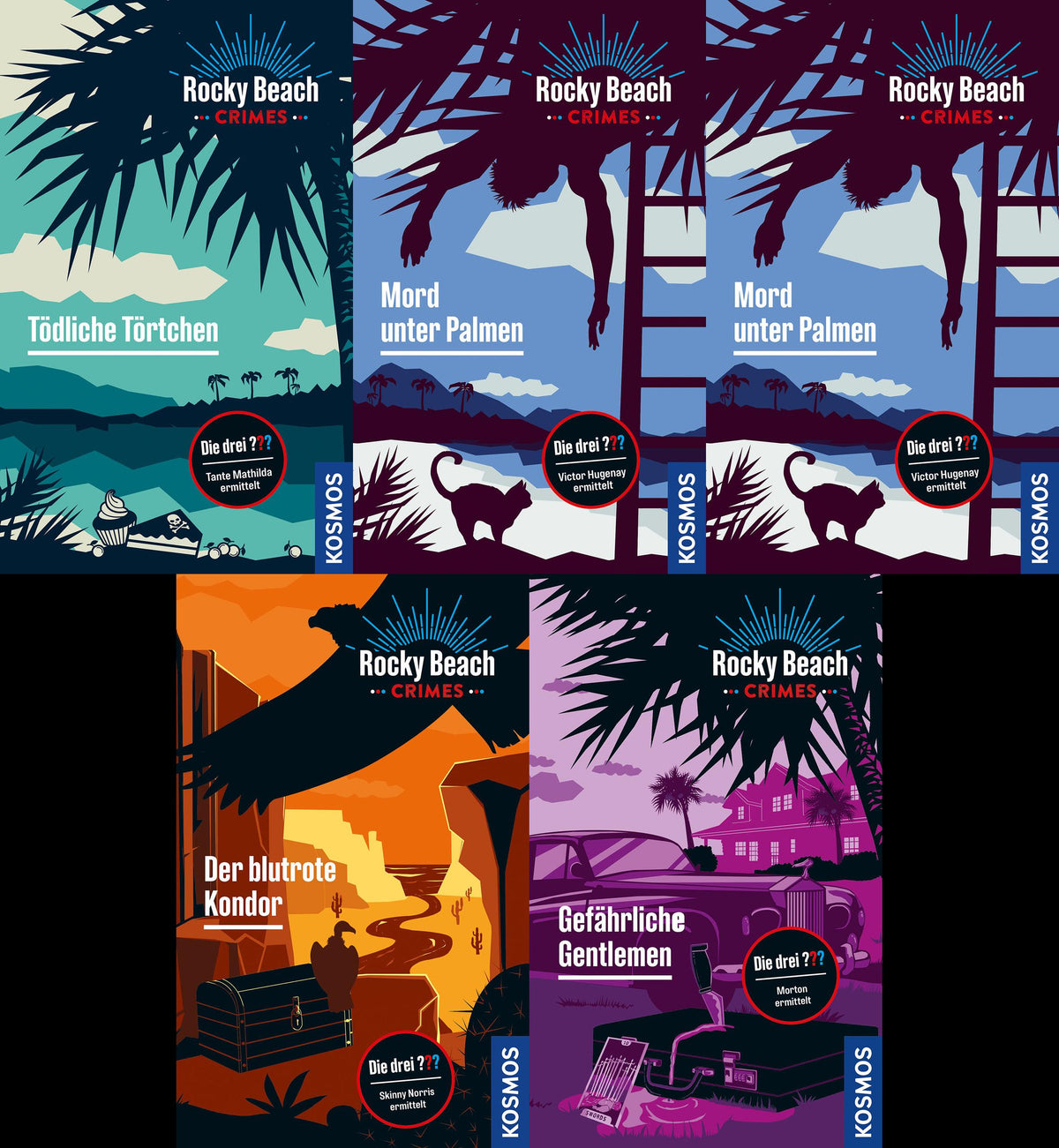 Rocky Beach Crimes in 5 Bänden + 1 exklusives Postkartenset