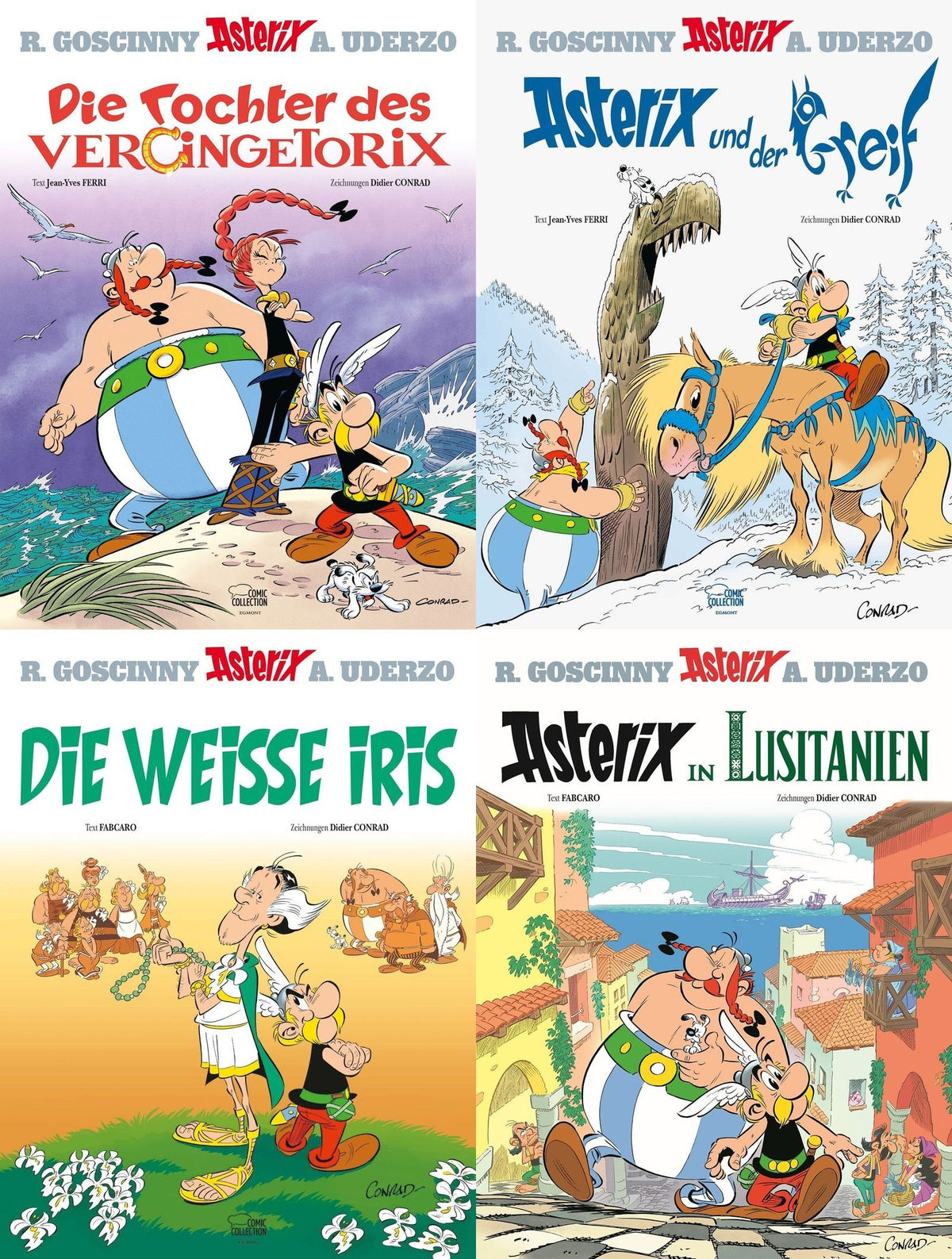 Das Asterix-Set Band 38-41 plus 1 exklusives Stickerset