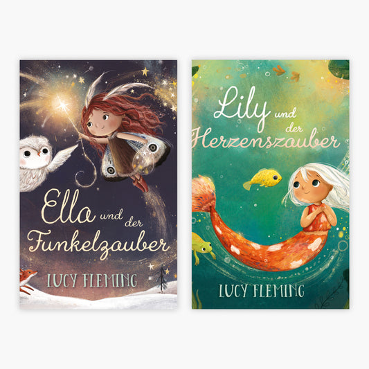 Ella und der Funkelzauber + Lily und der Herzenszauber + 1 exklusives Postkartenset
