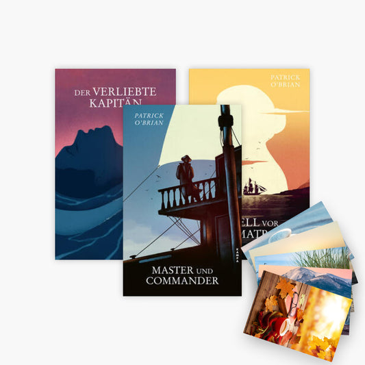 Die Abenteuer von Aubrey und Maturin Band 1-3 plus 1 exklusives Postkartenset
