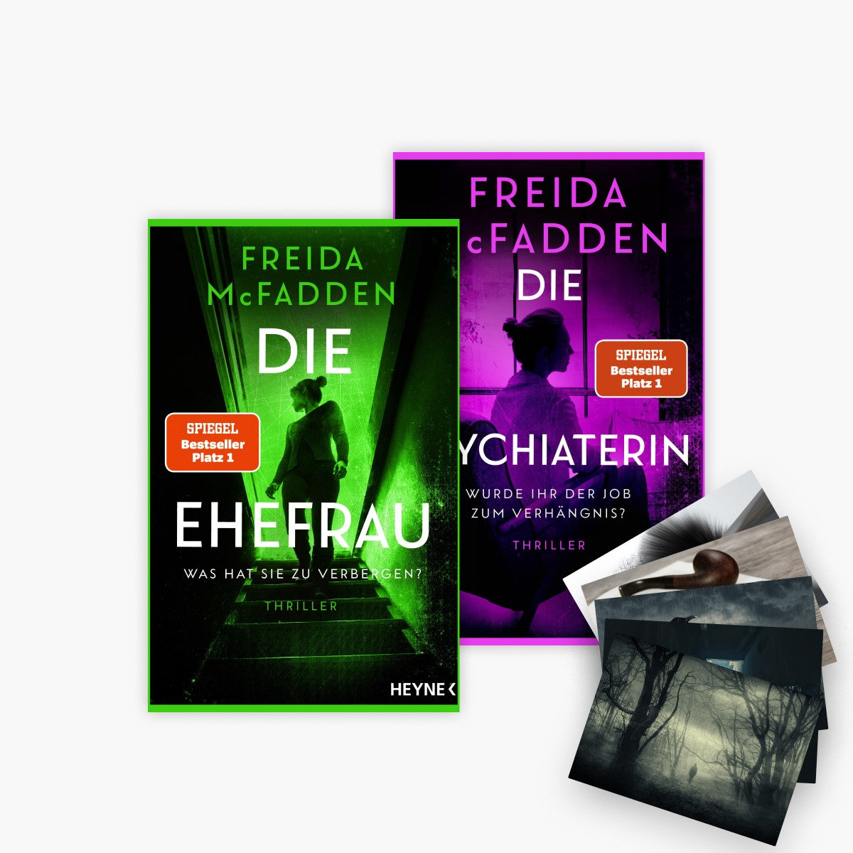 McFadden-Thriller-Set: Die Ehefrau + Die Psychiaterin + 1 exklusives Postkartenset