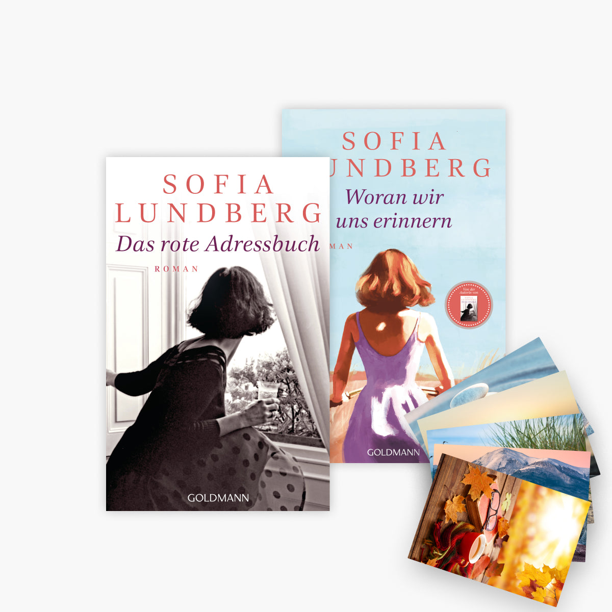 Das rote Adressbuch + Woran wir uns erinnern + 1 exklusives Postkartenset