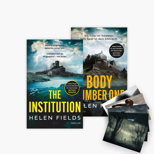 Das Thriller-Set: The Institution + Body Number One plus 1 exklusives Postkartenset