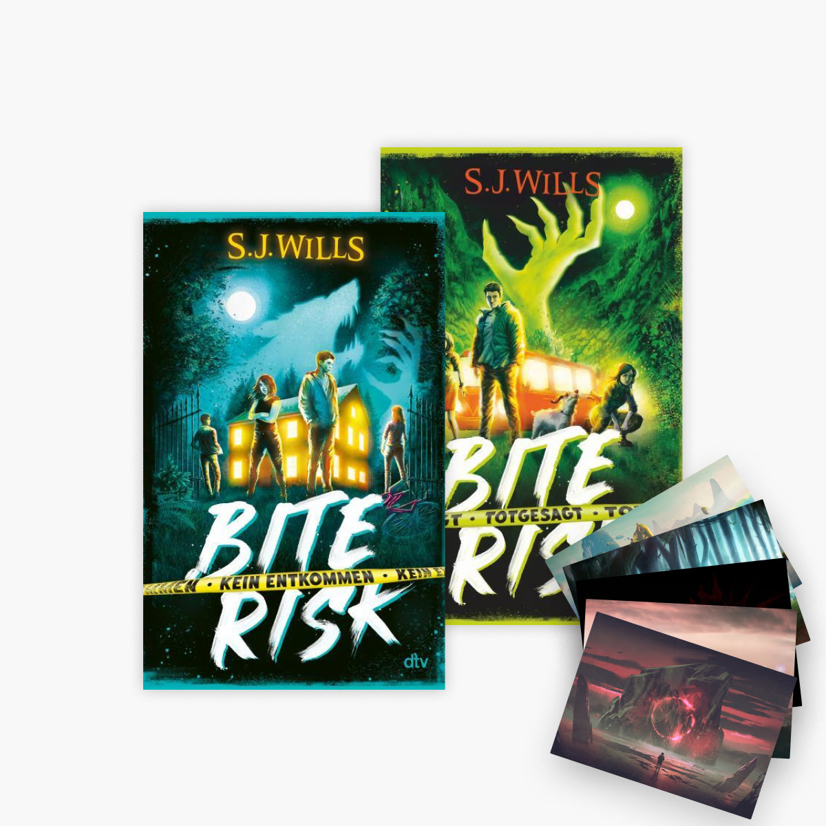 Die Bite Risk-Reihe: Kein Entkommen + Totgesagt plus 1 exklusives Postkartenset