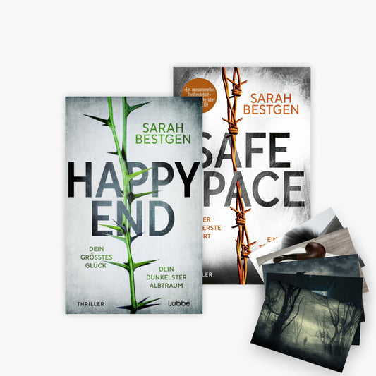 Das Thriller-Set: Happy End + Safe Space plus 1 exklusives Postkartenset