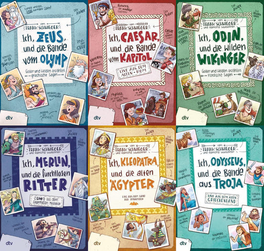 Ich,...Zeus/Caesar/Odin/Merlin/Kleopatra/Odysseus: Die Freundschaftsbuch-Serie Band 1-6 plus 1 exklusives Stickerset