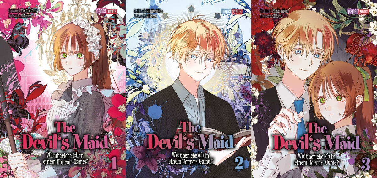 The Devil's Maid - Wie überlebe ich in einem Horror-Game? Bände 1-3 (3er Set) plus 1 exklusives Stickerset Manga