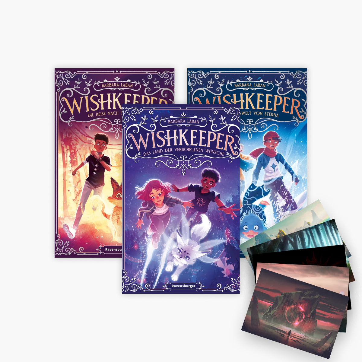 Die Wishkeeper-Reihe Band 1-3 plus 1 exklusives Postkartenset
