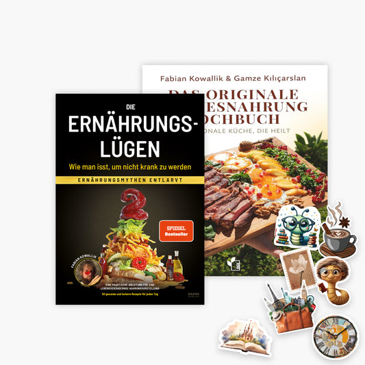 Die Ernährungslügen + Das originale Gottesnahrung-Kochbuch + 1 exklusives Stickerset