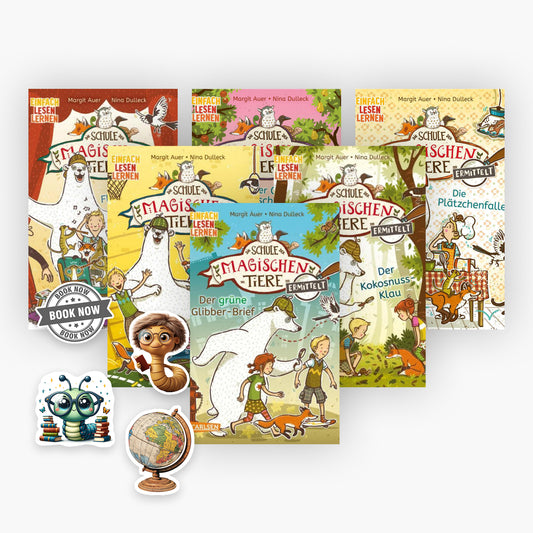 Die Schule der magischen Tiere ermittelt - Komplettset (Band 1-6) + 1 exklusives Stickerset