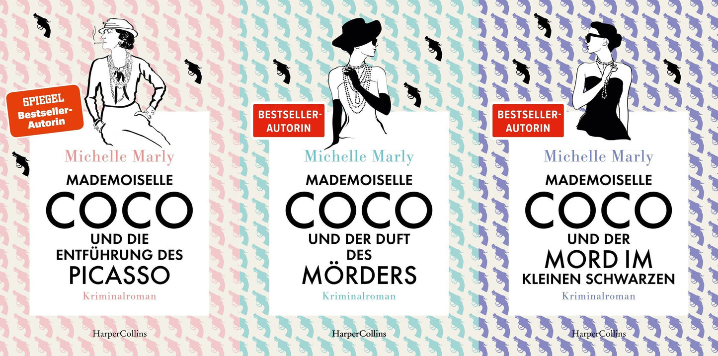 Die Mademoiselle Coco Krimi-Reihe Band 1-3 plus 1 exklusives Postkartenset