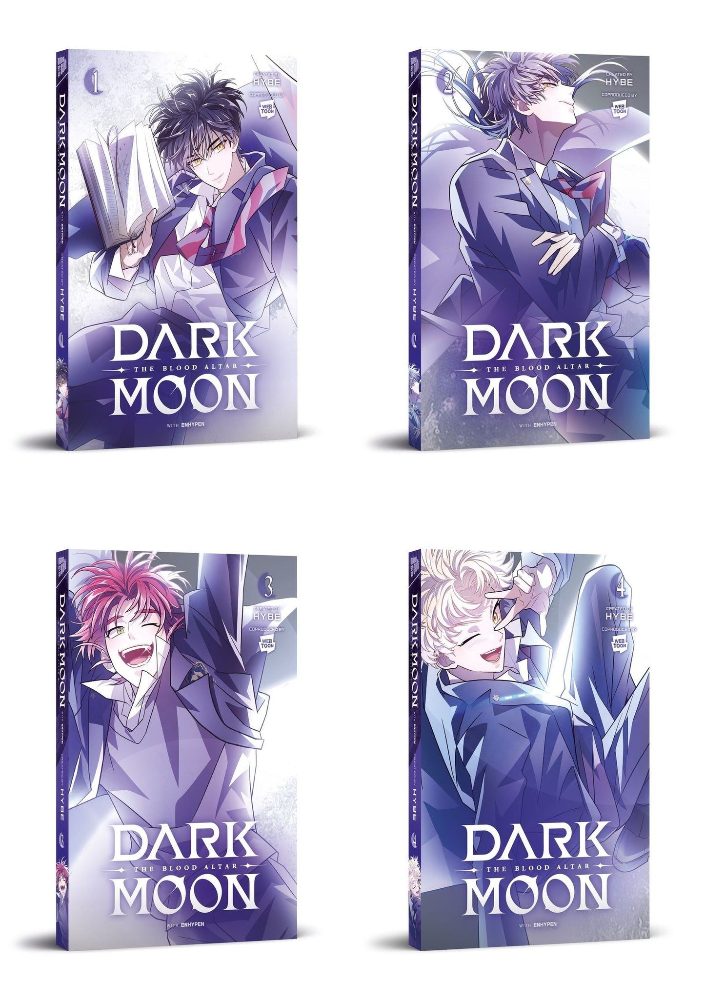 Das Dark Moon - The Blood Altar-Set Band 1-4 plus 1 exklusives Stickerset