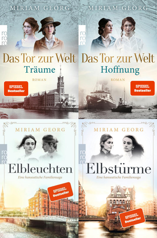 Das Tor zur Welt Band 1+2 + Die hanseatische Familiensaga Band 1+2 plus 1 exklusives Postkartenset