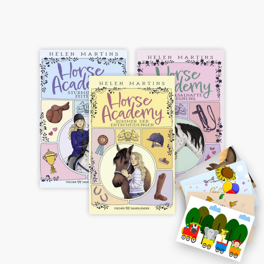Die Horse Academy-Reihe Band 1-3 plus 1 exklusives Postkartenset