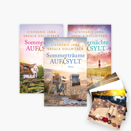 Sommerträume auf Sylt + Sommerglück auf Sylt + Sommernächte auf Sylt + 1 exklusives Postkartenset
