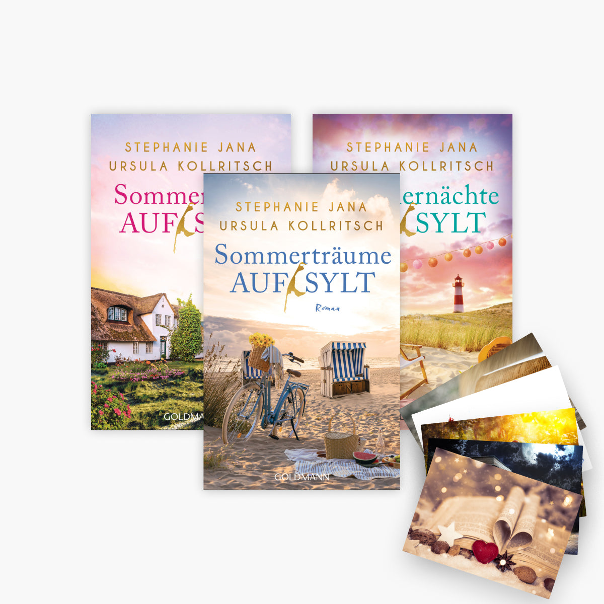 Sommerträume auf Sylt + Sommerglück auf Sylt + Sommernächte auf Sylt + 1 exklusives Postkartenset
