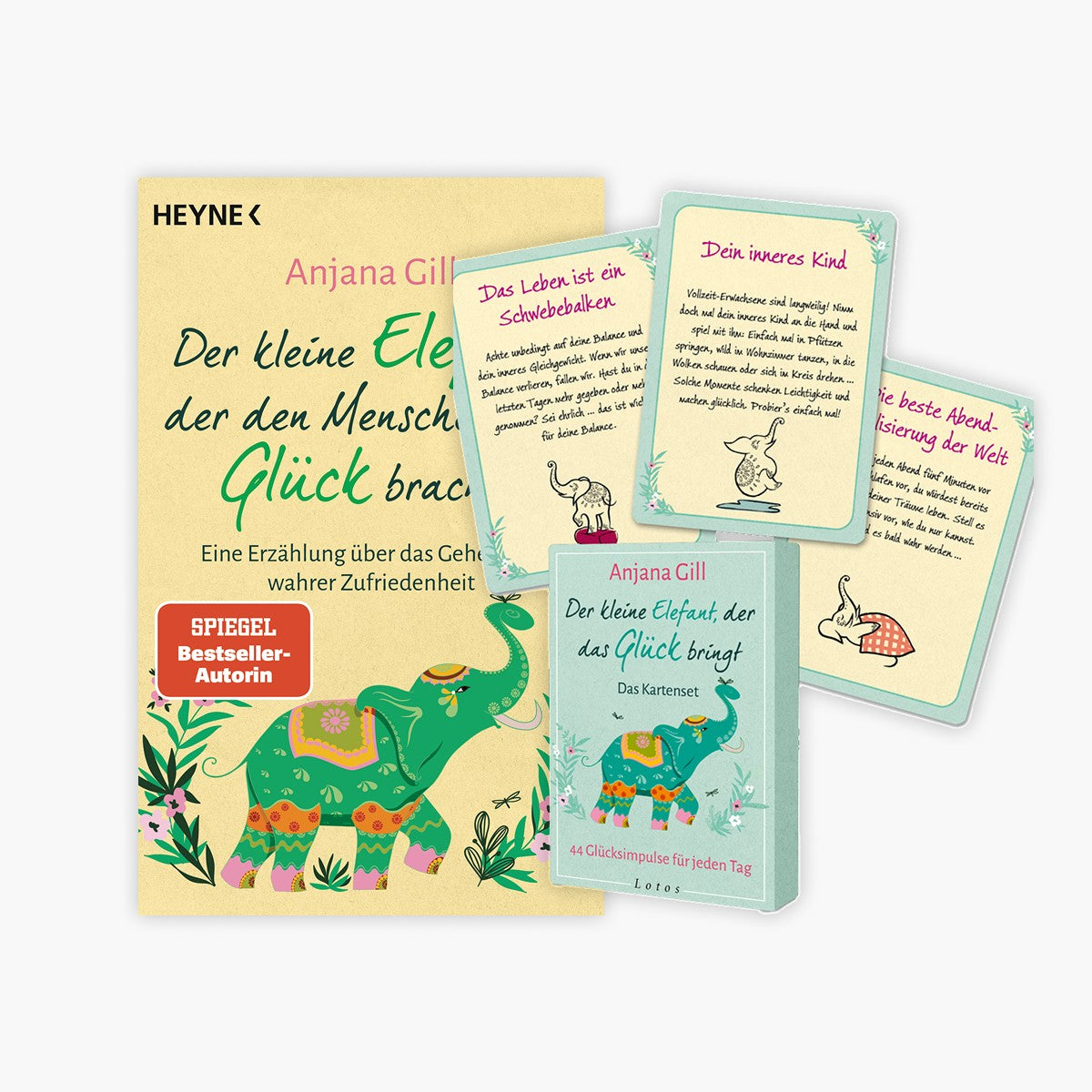 Der kleine Elefant, der den Menschen das Glück brachte: Buch + Kartenset + 1 exklusives Postkartenset