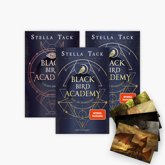Black Bird Academy-Reihe Band 1-3 plus 1 exklusives Postkartenset