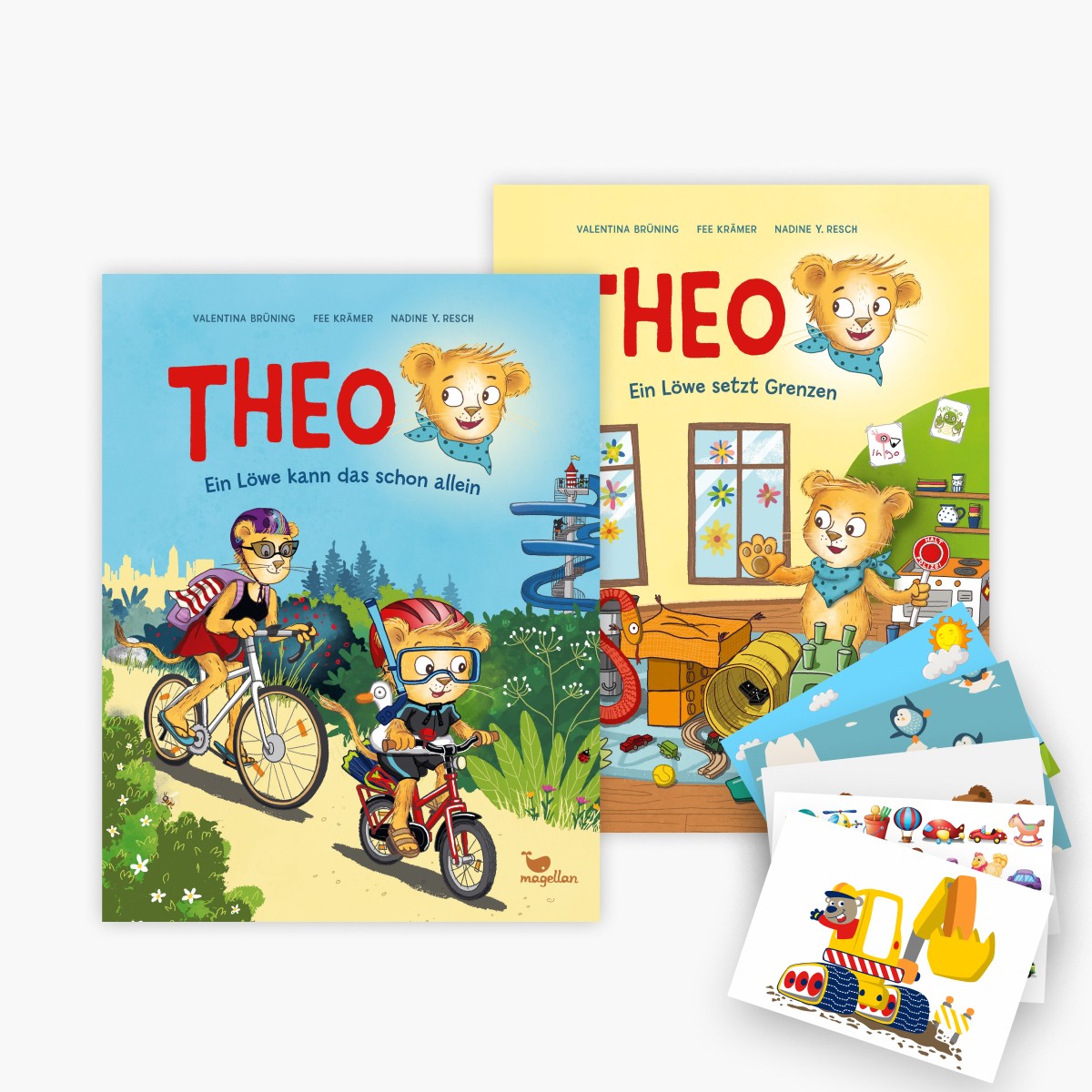 Theo- Ein Löwe kann das schon allein + Ein Löwe setzt Grenzen + 1 exklusives Postkartenset